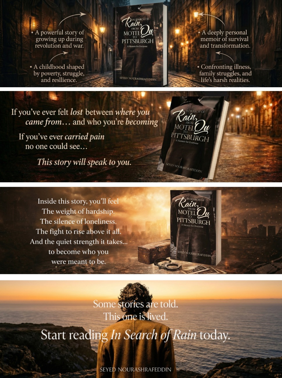 Custom A+ Content created for the In Search of Rain Amazon product page